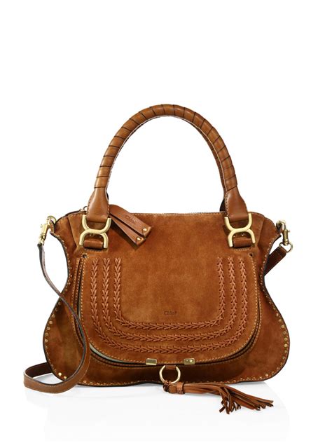 chloe marcie suede|chloe marcie tote medium.